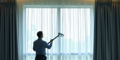 Commercial curtain steam cleaning service lake-wendouree-vic hotels offices